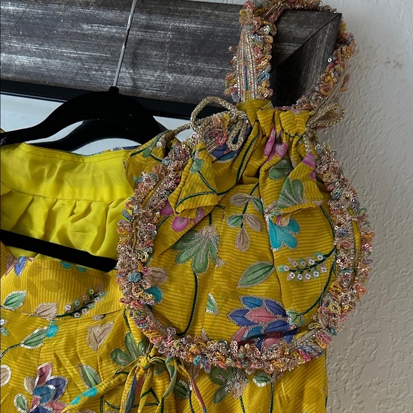 Yellow Floral Lehenga - Picture 7 of 8